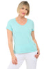 Cotton Slub V-Neck Tee