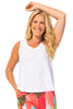 Cotton Slub V-Neck Tank