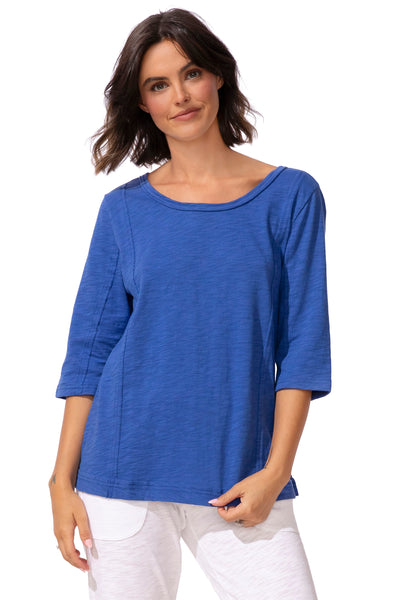 Cotton Slub Seamed Elbow Tee