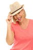 Suede Trimmed Cotton Crushable Fedora