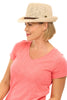 Suede Trimmed Cotton Crushable Fedora