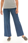 Stretch Denim Wide Leg Ankle Jean