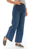 Stretch Denim Wide Leg Ankle Jean