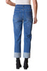 Stretch Denim Embroidered Cuff Jean