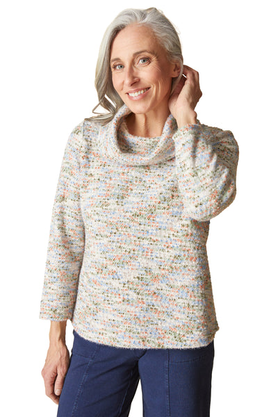 Soft Speckle Cowl Sweater