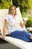 Escape Happy Hour Blouse, Spring Summer Women's Shirts Woven. White