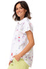 Escape Happy Hour Blouse, Spring Summer Women's Shirts Woven. White