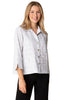 Habitat Clothes Santorini Stripe Daphne Shirt, Spring Summer Women's Shirts Woven. White