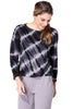 Escape Tie Dye Stepped Hem Top, Fall Winter Women's Shirts Knit