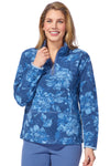 Crinkle Floral Fleece Quarter Zip