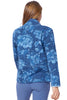 Crinkle Floral Fleece Quarter Zip