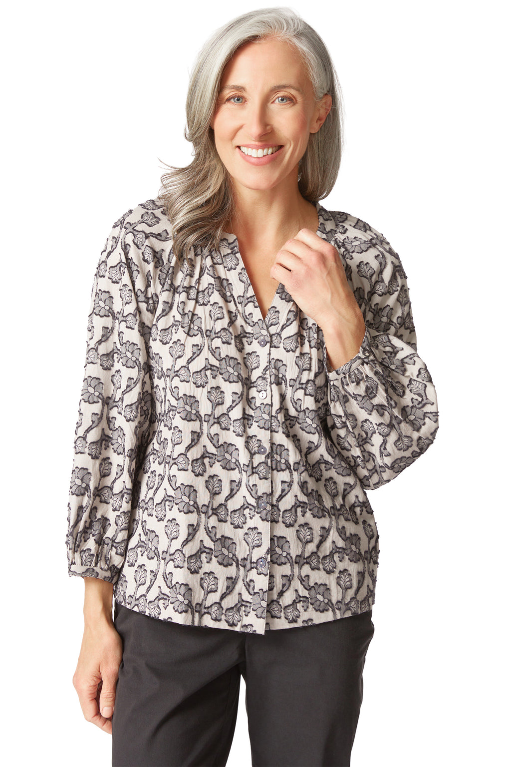 Floral Jacquard Romance Shirt