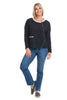Crinkle Double Faced Metro Pullover