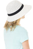 Cotton Crushable Graduated Brim Hat With Ribbon
