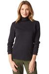 Cozy Rib Ruched T-Neck