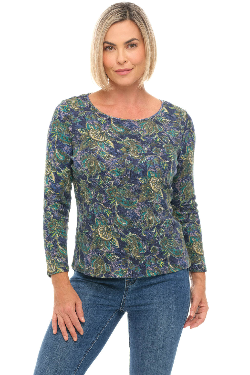 Cozy Rib Autumn Paisley Everyday Tee