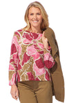 Floral Stepped Hem Boxy Tee