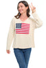 Avalin USA Flag Sweater, Spring Summer Women's Sweaters. 