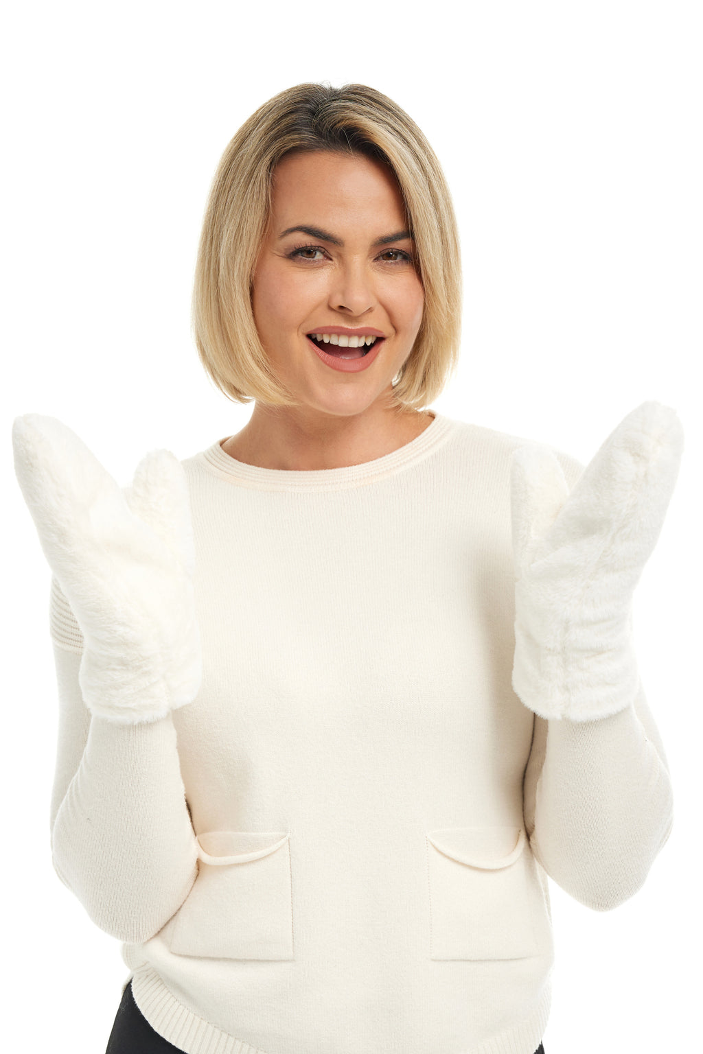Faux Fur Mittens