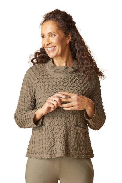Textured Tides Pocket Top