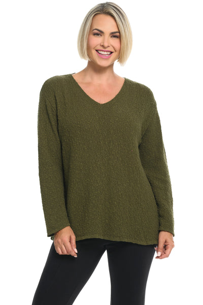 Scramble Stitch V Sweater