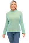 Ribbed Funnel Neck Sweater