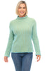 Ribbed Funnel Neck Sweater