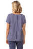Escape Santa Barbara Stripe Seamed Tee, Spring Summer Women's Shirts Knit. Navy