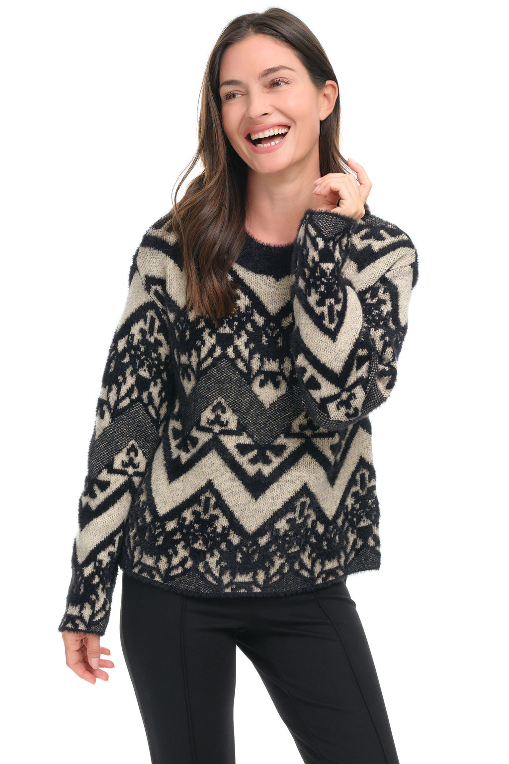 Double Knit Chevron Sweater
