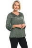 Parsley & Sage Sarita Pullover Blouse, Fall Winter Women's Shirts Knit