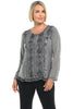 Parsley & Sage Tippy Embroidered Blouse, Fall Winter Women's Shirts Woven