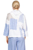 Olivia Linen Stay Centered Cowl, Spring Summer Women's Shirts Woven. Blues