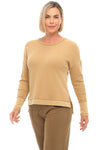 Waffle Knit Boxy Crew