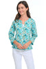 Parsley & Sage Elsie Reversible Jacket, Spring Summer Women's Outerwear. Aqua Multi