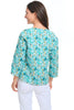 Parsley & Sage Elsie Reversible Jacket, Spring Summer Women's Outerwear. Aqua Multi
