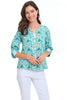 Parsley & Sage Elsie Reversible Jacket, Spring Summer Women's Outerwear. Aqua Multi