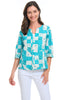 Parsley & Sage Elsie Reversible Jacket, Spring Summer Women's Outerwear. Aqua Multi