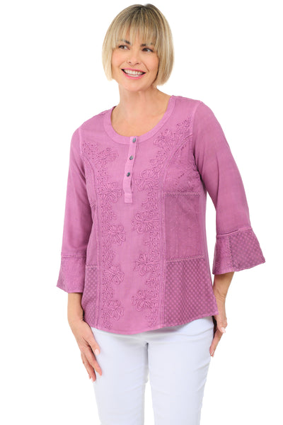 Winnie Embroidered Pullover Blouse