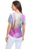 Parsley & Sage Olivia Top, Spring Summer Women's Shirts Knit. Pink Multi