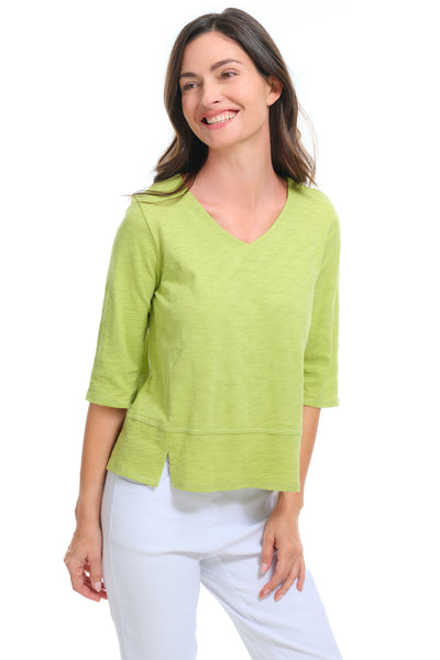 Cotton Pebble Elbow Sleeve Tee