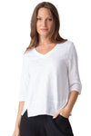 Cotton Pebble Elbow Sleeve Tee