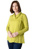 Habitat Clothes Cotton Pebble Wrap Cowl, Fall Winter Women's Shirts Knit