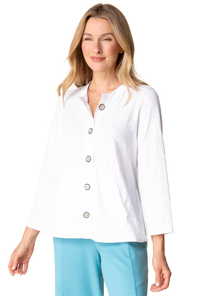 Cotton Pebble Pleat Back Jacket