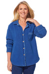 Color Washed Terry Anywhere Shirt Jacket