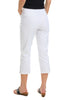 Tribal Stretch Twill Snap Hem Capri, Spring Summer Women's Pants. White