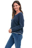 Trimmed Scoop Neck Sweater