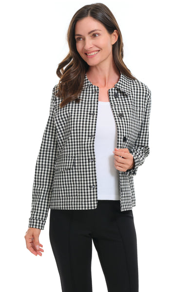 Tribal Checkmate Chic Jacket, Spring Summer Women's Outerwear. Black