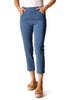 Stonewashed Denim Knit Capri