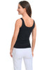 Olivia Essential Layer Everyday Tank, Spring Summer Women's Shirts Knit. Black