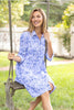 Habitat Clothes Painted Diamonds Lanai Dress, Spring Summer Women's Dresses. Indigo Multi